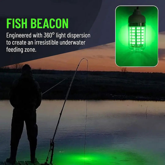 LED Professional Underwater Fishing Lamp 12/24V Green 60 Super LED 18000lm IPX8 – Super Fish Lamp TC-552