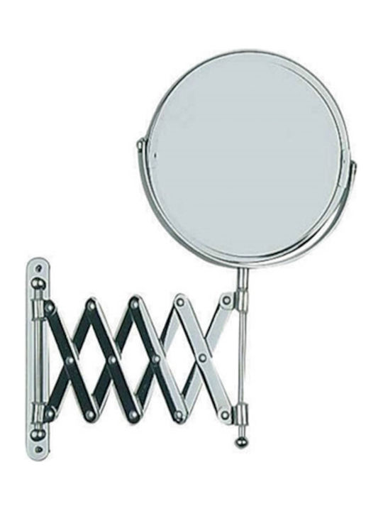 Wenko Exclusive Magnifying Round Bathroom Mirror made of Stainless Steel 17x17cm Silver