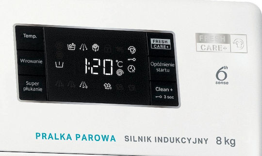 Whirlpool Mașină de Spălat Rufe 8kg cu Tehnologie cu Abur 1200 Rotiri Al 6-lea Simț FFB 8258 BV EE
