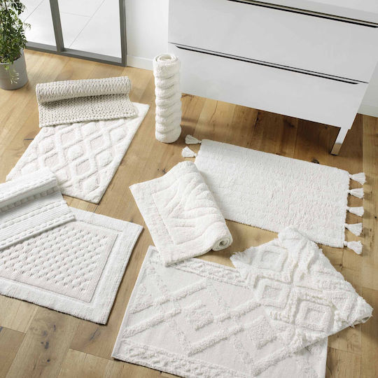 Douceur d'Intérieur Badematte Baumwolle Rechteckig Ecru 50x80cm