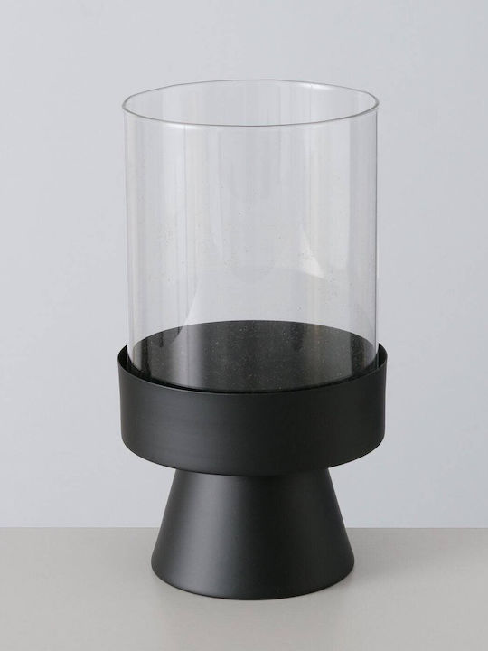 Boltze Pallas Set of Candle Holders Metal in Black Color 2pcs