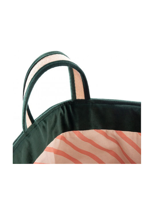 Nobodinoz Детска кошница за съхранение Savanna Velvet Toy Bag Зелен 1бр