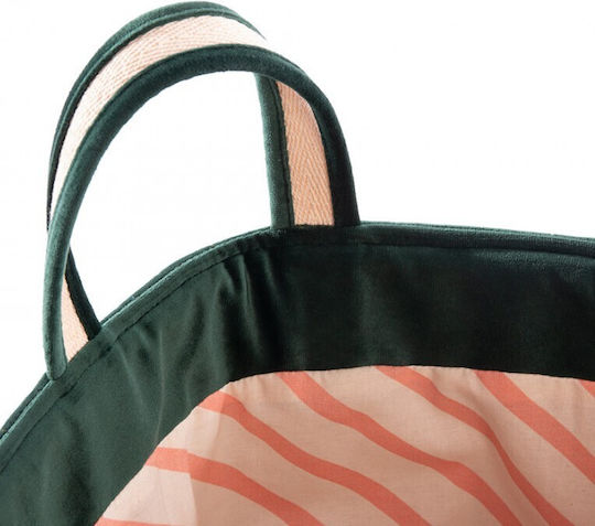 Nobodinoz Παιδικό Καλάθι Αποθήκευσης από Ύφασμα Savanna Velvet Toy Bag Πράσινο