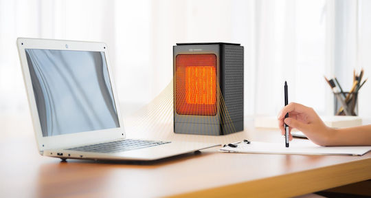 Mozos Startseite Keramik Heizlüfter Boden Schwarz 1500W