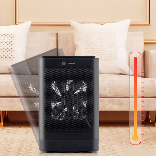 Mozos Startseite Keramik Heizlüfter Boden Schwarz 1500W