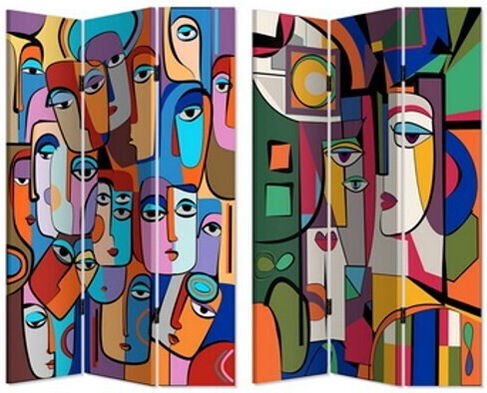 Raumteiler aus Segeltuch 2 Doppelseitig 120x180cm