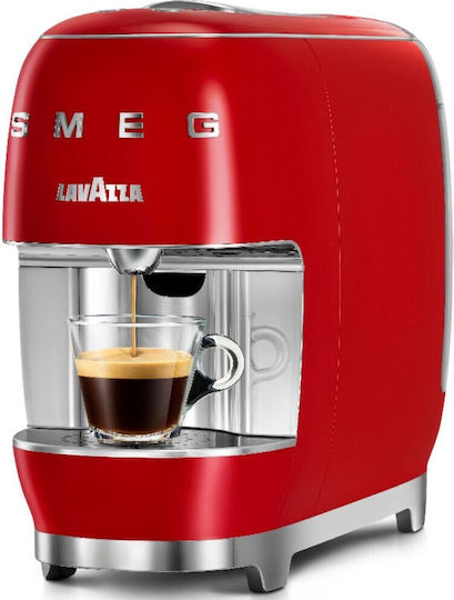 Smeg Καφετιέρα για Κάψουλες A Modo Mio Πίεσης 10bar Κόκκινη