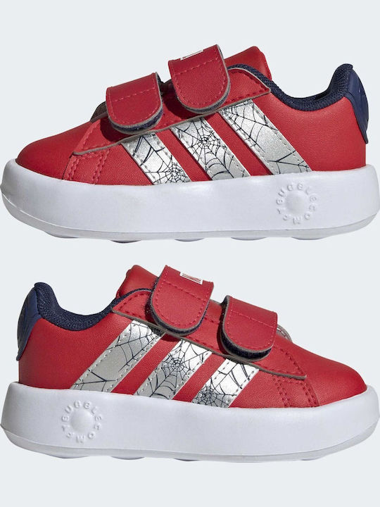 Grand Court Adidași Copii Cu Închidere Hoop & Loop Roșii