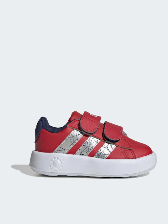 Grand Court Adidași Copii Cu Închidere Hoop & Loop Roșii