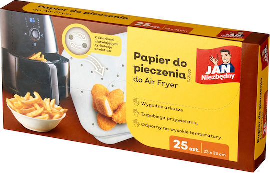 Sarantis Antihaft-Backpapier für Air Fryer 23x23cm 25 Stück