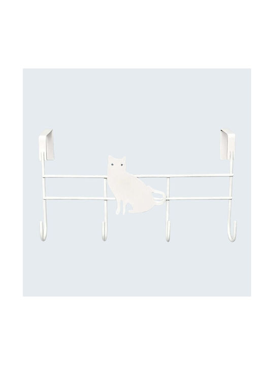 Door Hook 4 Slot Metallic