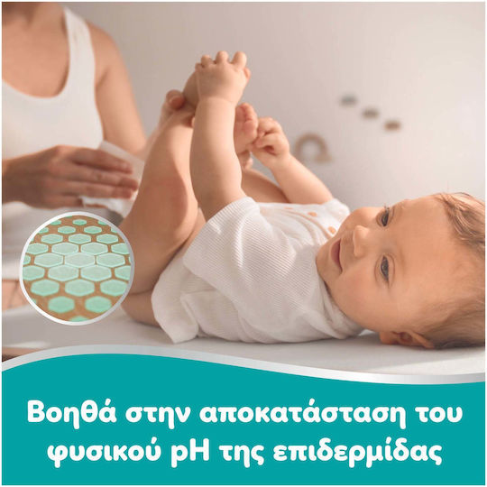 Pampers 99% Вода Бебешки Кърпички с 99% Вода Без Аромат Алкохол и Парабени 60 Броя