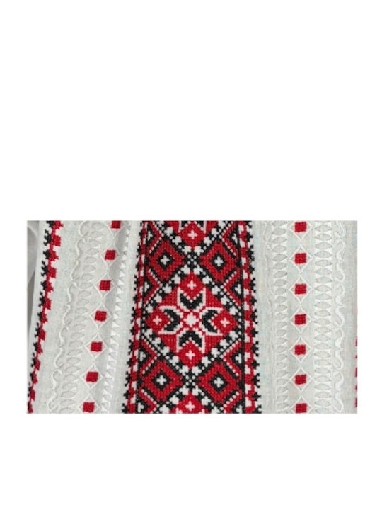 Bluza Damă Bumbac Mânecă Lungă Alb/Portocaliu