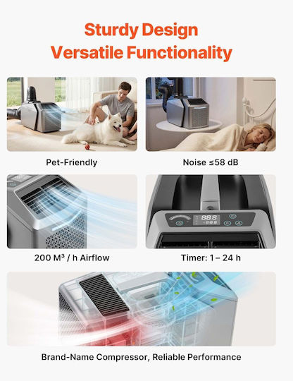 Vevor Φορητό Κλιματιστικό 4850 BTU μόνο Ψύξης