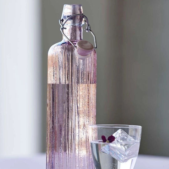 Bitz Bottle Water Glass with Screw Cap Pink 1200ml
