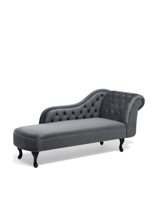 Nimes Modern Chesterfield Liegestuhl Samt Graues M134xP56cm