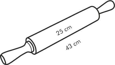 Tescoma Edelstahl Nudelholz 25cm Ø5cm 1pcs