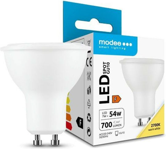 Modee Lighting LED Bulb 7W 260mm For GU10 Socket Warm White 700lm