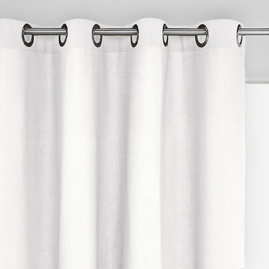 La Redoute Interieurs Κουρτίνα με Τρουκς Λευκή 135x220εκ.