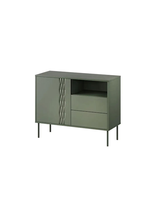 Буфет 1d2s Зелен Матиран 100x40x75см