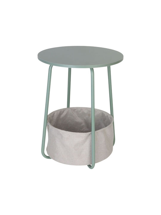 Masă Laterală Rotundă Din Metal Light Blue/Gri L40xL50cm