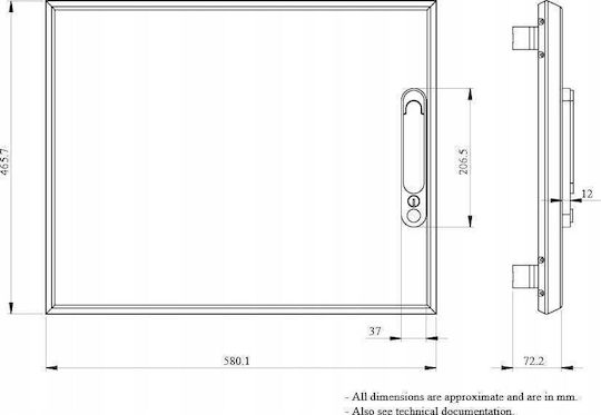 Prisaset Full Door 480x600mm Ip30 Lvs08123