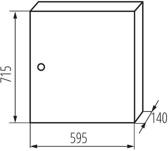 Metal Modular Switchgear 4x24 Surface Mounted Ip30 N+pe I Class Door White Kp-db-i-ms-424 White 32638