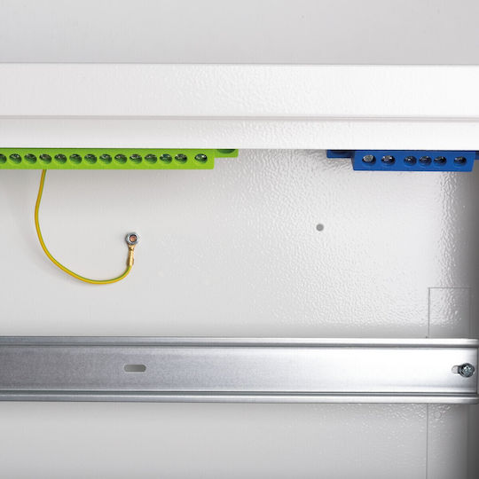 Metal Modular Switchgear 4x24 Surface Mounted Ip30 N+pe I Class Door White Kp-db-i-ms-424 White 32638