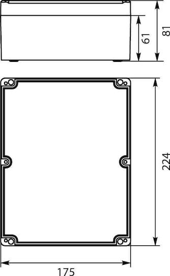 Elektro-plast Strong Hermetic Can N T 224x175x81mm Ip67 Php-90 Grey 62.90