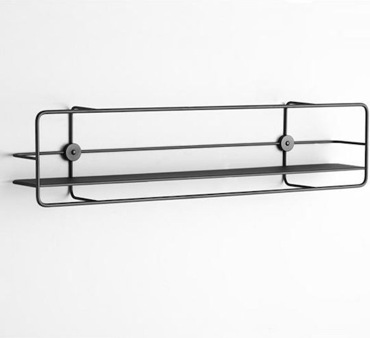 Next Wall Mounted Bathroom Shelf Metallic 90x13.5x21cm Black Next Wall Mounted Bathroom Shelf Metallic 90x13.5x21cm Black