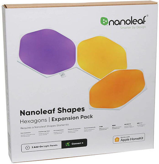 Nanoleaf Smart Dekoratives Tischlampen Shapes Hexagons Expansion 3er Pack LED RGB Sechseck 3 Stück
