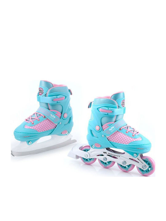 SMJ Sport 2in1 Inline Einstellbare Rollers Grüne Kinderräder