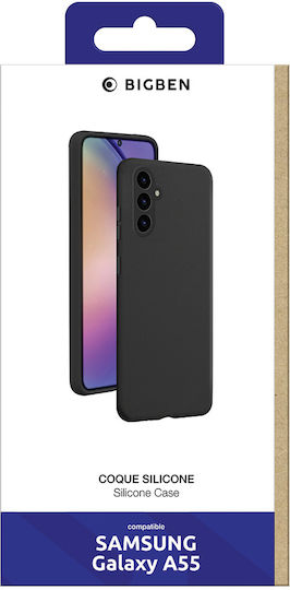 BigBen Connected Handyhülle Galaxy A55 5G In Weichem Silikon Mit Weichem Touch-Finish Schwarz