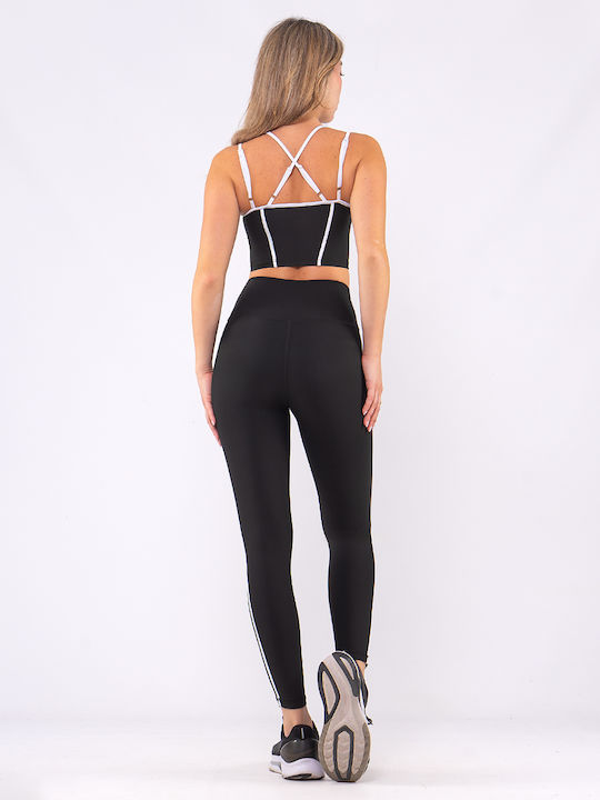 Training Women's Long Firming High Waist Push Up Leggings Black