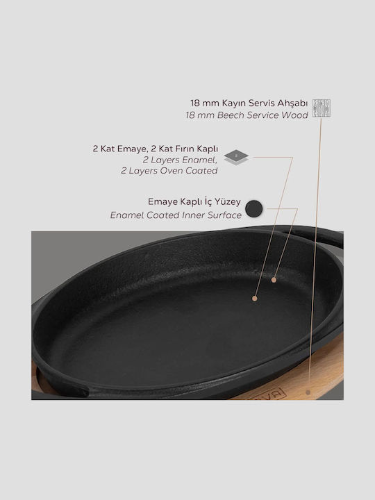 Lava Saganaki Cast Iron with Enamel Coating 10cm