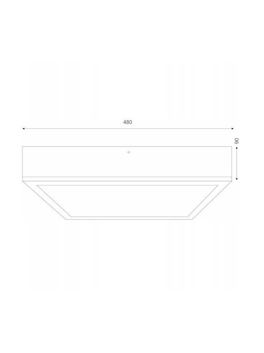 Lamkur Ceiling Mount Light 48cm Brown with Socket E27