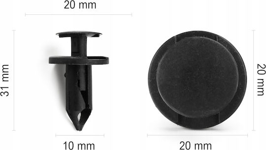 10x Abdeckclip Audi A4 B6 B7 A5 A6 C6 Q5 Tt