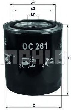 Filtru De Ulei Original Mahle Oc 261