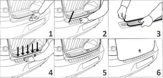 Edelstahl Chrom Heckklappe Abdeckung Streifen Renault Clio 4 Hb 2012