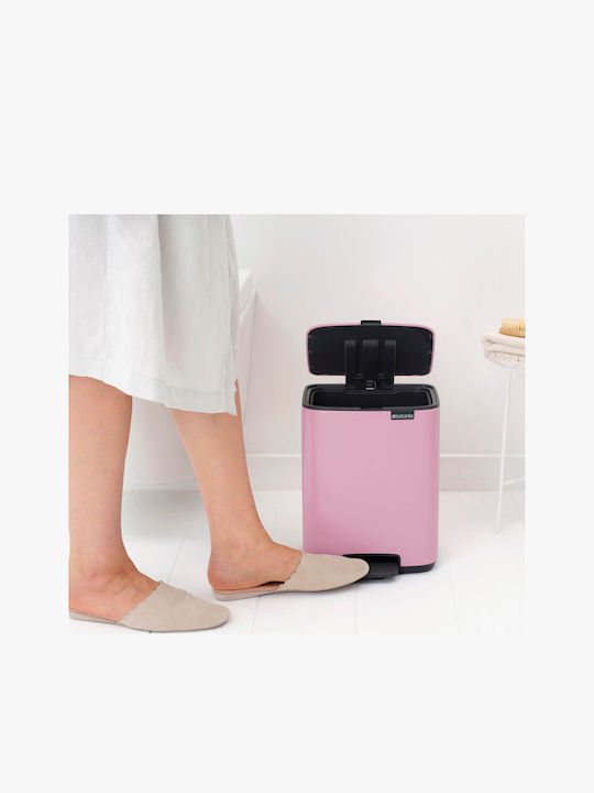 Brabantia Металическа Кошница За Баня Софт Клоуз 7л Розова