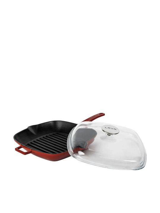 Lava Grătar Glaze Din Fontă Cu Capac 26cm