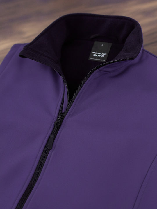 Sleeveless Softshell Waterproof and Windproof Purple Men’s Jacket