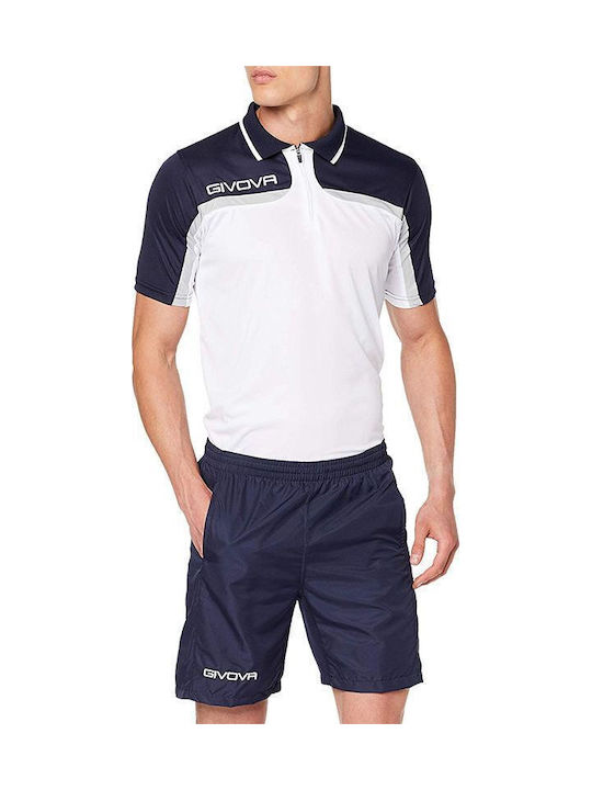 Givova Kit Relax Fast 0304 Polyester Tracksuit Set White Navy Unisex Summer