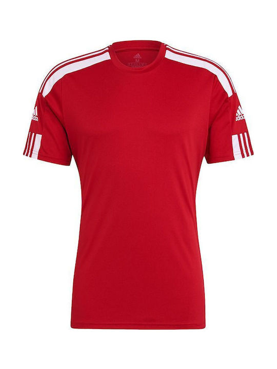 Adidas Squadra 21 Мъжка Футболна Тениска Редовно Прилягане Бяла Червена