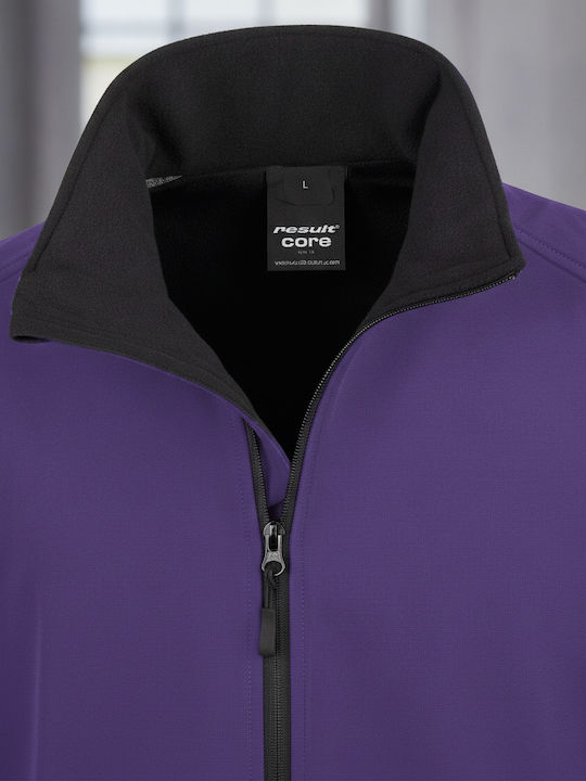 Men's Winter Softshell Waterproof and Windproof Purple Jacket