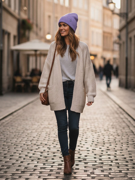 Beanie Männerschmuck Pullover Flieder