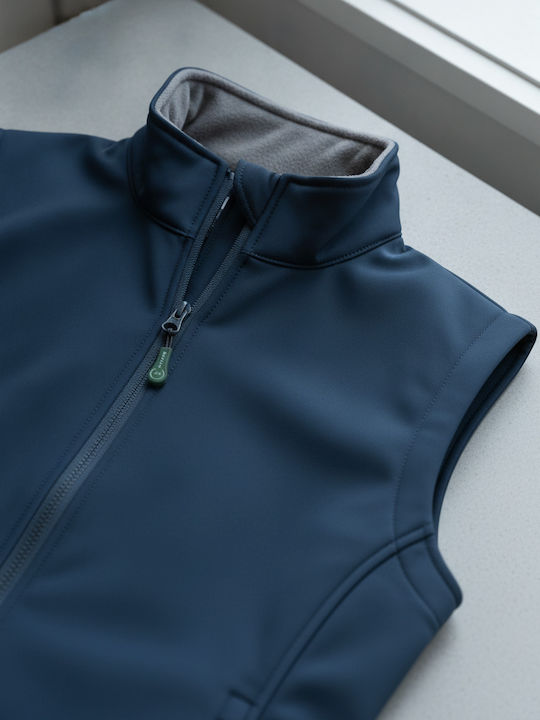 Softshell Γυναικείο Αμάνικο Μπουφάν Navy Μπλε