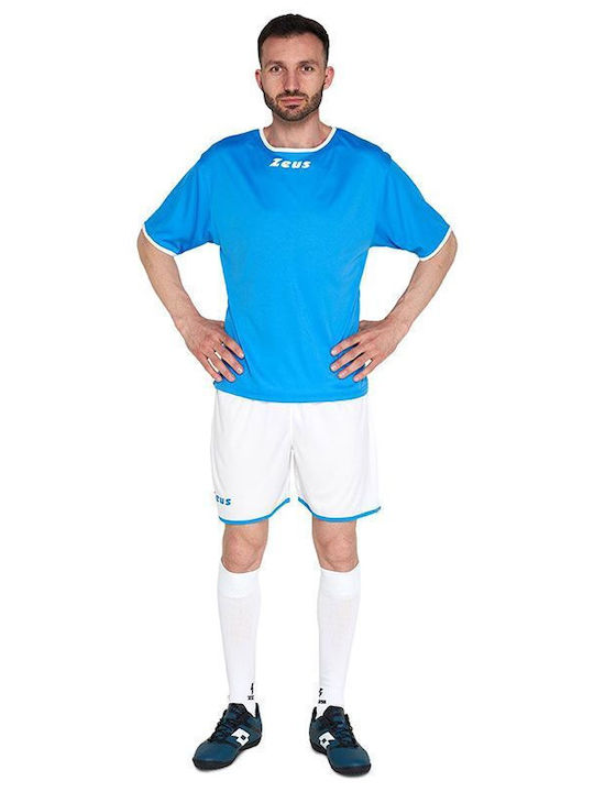 Zeus Kit Sticker Men's Football Kit Set Royal Blue White Polyester Summer