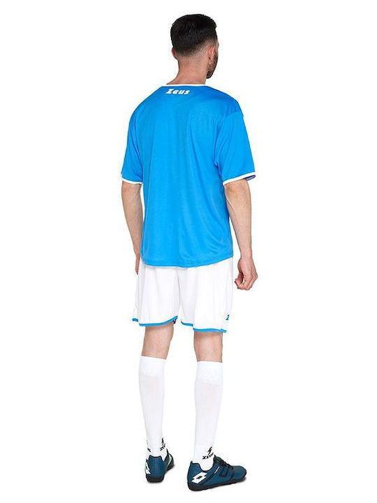 Zeus Kit Sticker Men's Football Kit Set Royal Blue White Polyester Summer