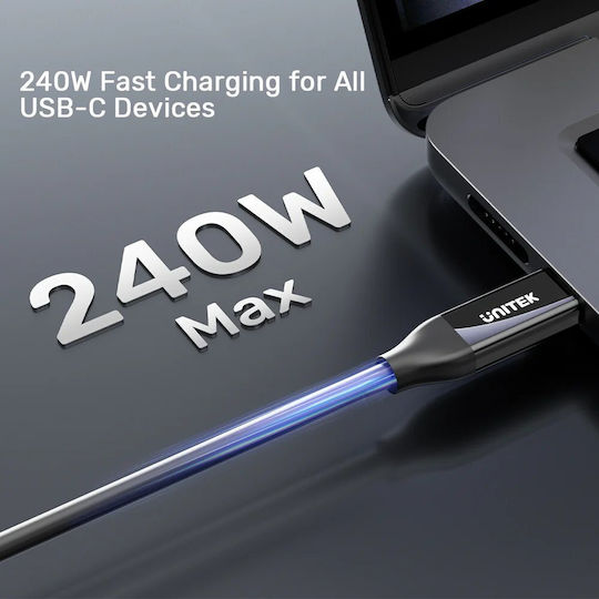 Unitek Usb-c 4.0 M-m Cable 2.0m 240w+40g+8k60hz C14100a V2